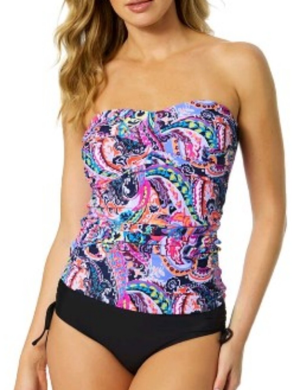 Anne Cole Twist Front Tankini Swim Top Women's Size Large NWT
